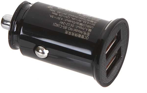 Зарядное устройство Baseus Circular Plastic A+A 30W Dual QC3.0 Quick Car Charger Black CCALL-YD01 21001938