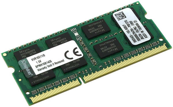 Модуль памяти Kingston DDR3 SO-DIMM 1600MHz PC3-12800 - 8Gb KVR16S11/8WP PC3-12800 SO-DIMM DDR3 2100221