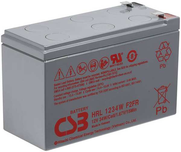 Аккумулятор для ИБП CSB HRL-1234W 12V 9Ah клеммы F2FR 21032298