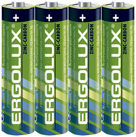 Батарейка AAA - Ergolux R 03 SR4 R03SR4 (4 штуки)