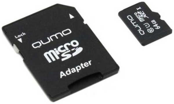 Карта памяти 64Gb - Qumo MicroSDXC UHS-I U3 Pro Seria 3.0 QM64GMICSDXC10U3 с адаптером SD 21055926