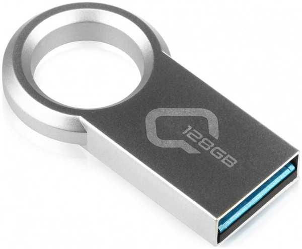 USB Flash Drive 128Gb - Qumo Ring USB 3.0 Metallic QM128GUD3-Ring