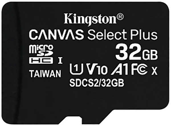 Карта памяти 32Gb - Kingston Micro Secure Digital HC Class 10 UHS-I Canvas Select SDCS2/32GBSP 21058495