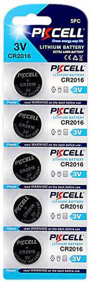 Батарейка CR2016 - Pkcell CR2016-5B (5 штук) 21066261