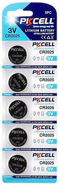 Батарейка CR2025 - Pkcell CR2025-5B (5 штук) 21066263