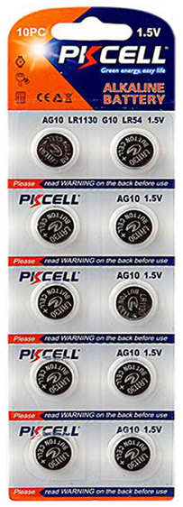 Батарейка Pkcell LR54/AG10 AG10-10B (10 штук) 21066277