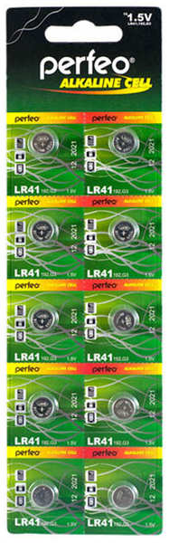 Батарейка Perfeo LR41/10BL Alkaline Cell 392A AG3 (10 штук) 21075603