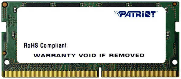 Модуль памяти Patriot Memory DDR4 SO-DIMM 2400MHz PC4-19200 CL17 - 16Gb PSD416G24002S 21126231