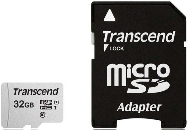 Карта памяти 32Gb - Transcend 300S MicroSDHC Class 10 UHS-I TS32GUSD300S-A 21132678