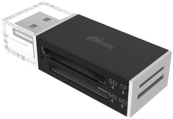 Карт-ридер Ritmix CR-2042 SD/microSD/MS/M2 Black 21159609