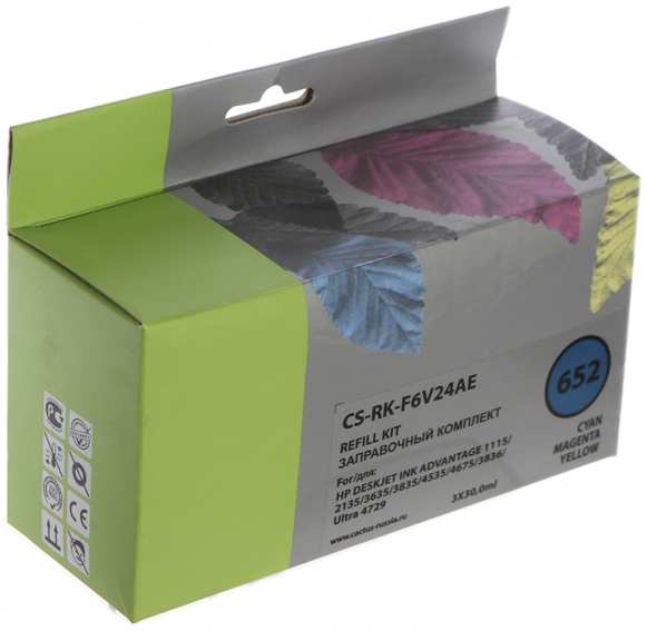 Чернила Cactus CS-RK-F6V24AE Multicolor для HP Deskjet Ink Advantage 1115/2135/3635/4535/3835