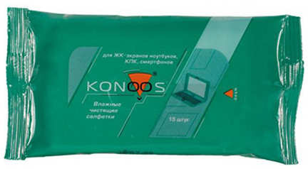 Салфетки для экранов Konoos KSN-15 Покетпак 15шт 21186453