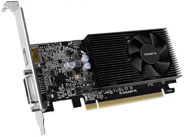 Видеокарта GigaByte GeForce GT 1030 1151Mhz PCI-E 3.0 2048Mb 2100Mhz 64 bit DVI HDMI HDCP GT 1030 Low Profile D4 2G GV-N1030D4-2GL