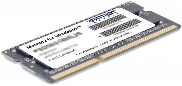 Модуль памяти Patriot Memory DDR3L SO-DIMM 1600Mhz PC3-12800 CL11 - 4Gb PSD34G1600L2S