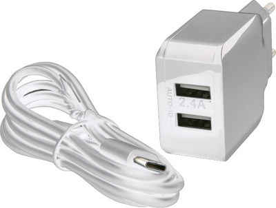 Зарядное устройство Red Line NC-2.4A 2xUSB 2.4A + кабель Type-C White УТ000013633
