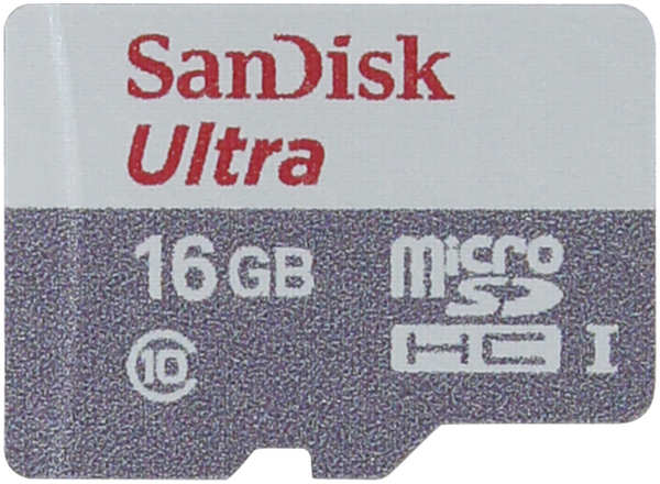 Карта памяти 16Gb - SanDisk Ultra microSD Class 10 UHS-I SDSQUNS-016G-GN3MN 21297763