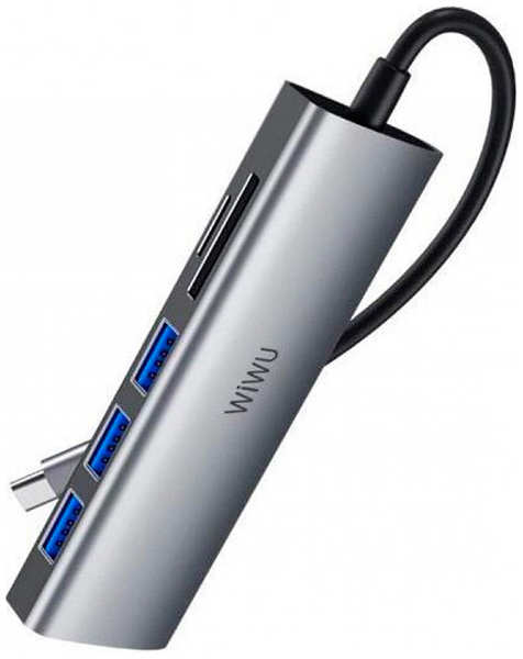 Хаб USB Wiwu Alpha 532ST Type-C - 3xUSB 3.0 Grey 13598 21302910