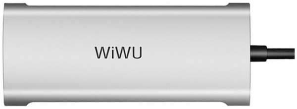 Хаб USB Wiwu Alpha A631STR 3xUSB/RJ45/SD/microSD Grey 6973218930213 21302919