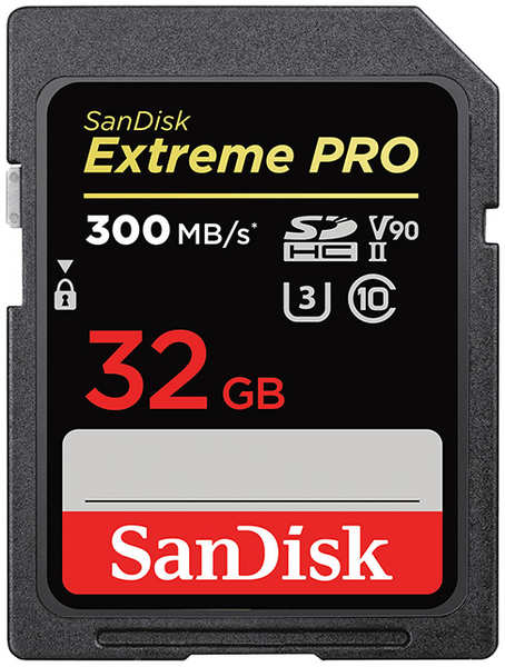 Карта памяти 32Gb - SanDisk Extreme Pro SDHC Class 10 UHS-II U3 SDSDXDK-032G-GN4IN 21309744