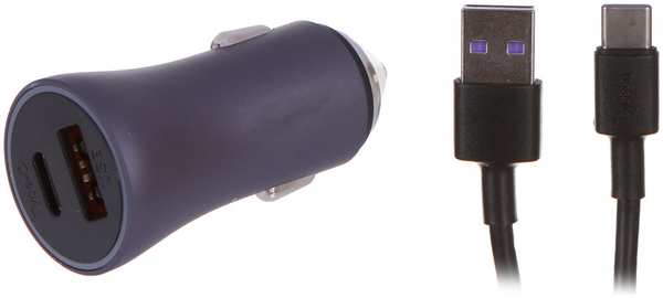 Зарядное устройство Baseus Golden Contactor Pro Dual Quick Charger Car Charger U+C 40W + кабель USB - Type-C TZCCJD-0G