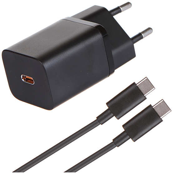 Зарядное устройство Baseus Super Si Quick Charger 1C 25W EU Sets + кабель Type-C 3A 1m Black TZCCSUP-L01 21319072