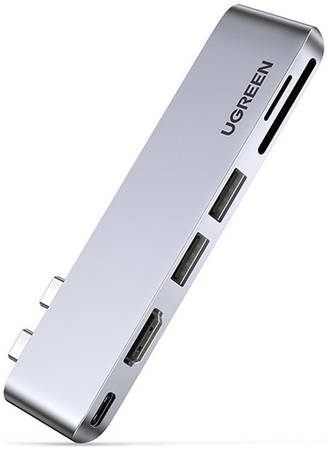 Хаб USB Ugreen для MacBook 2xUSB Type-C - 2xUSB/HDMI/SD/TF 80856 21325032