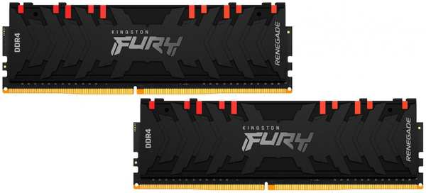 Модуль памяти Kingston Fury Renegade RGB DDR4 DIMM 3200MHz PC-25600 CL16 - 16Gb Kit (2x8Gb) KF432C16RBAK2/16 21337372
