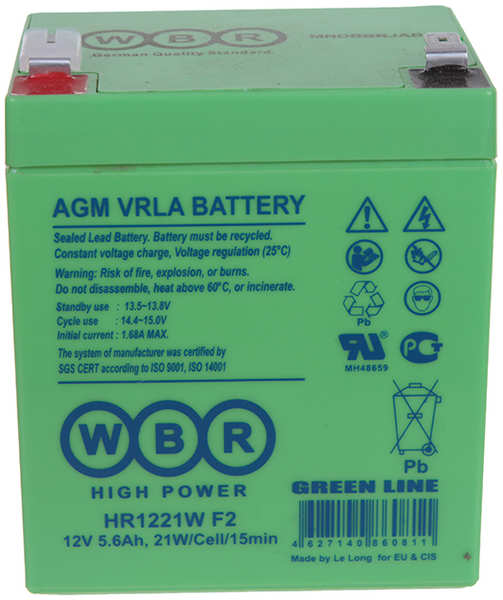Аккумулятор для ИБП WBR HR1221W F2 12V 5.6Ah
