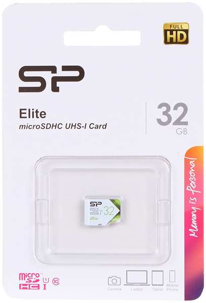 Карта памяти 32Gb - Silicon Power Elite MicroSDHC Class 10 UHS-I SP032GBSTHBU1V21 21338562