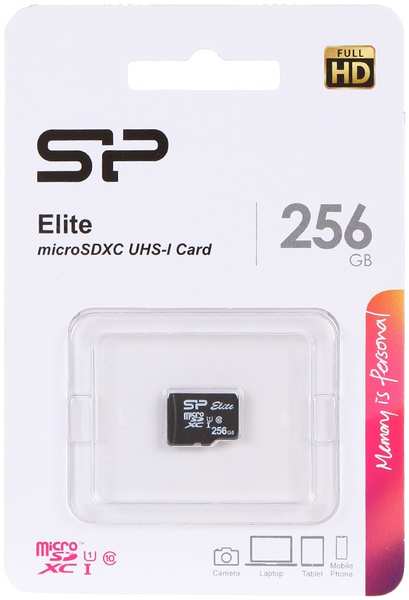 Карта памяти 256Gb - Silicon Power Elite MicroSDXC Class 10 UHS-I SP256GBSTXBU1V10 21338578
