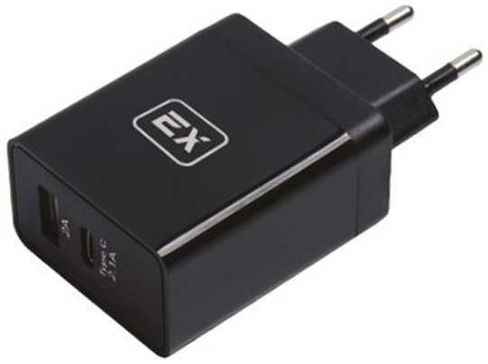 Зарядное устройство Exployd Sonder 1xUSB 1xType-C 4.1A Black EX-Z-438 21344249