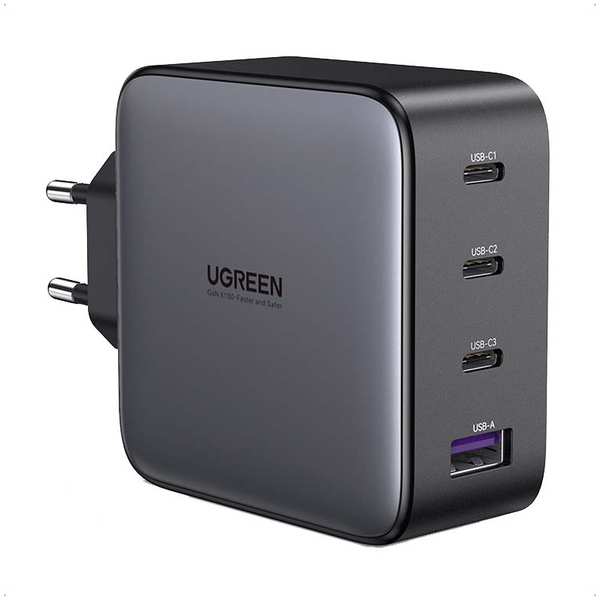 Зарядное устройство Ugreen CD226 USB-A+3xUSB-C 100W GaN Fast Charger Space 40747