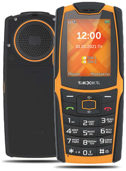 Сотовый телефон teXet TM-521R Black-Orange 21358307