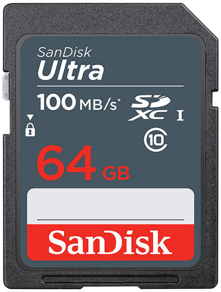 Карта памяти 64Gb - SanDisk Ultra Secure Digital XC Class 10 UHS-I SDSDUNR-064G-GN3IN Ultra SDSDUNR-064G-GN3IN 21361008