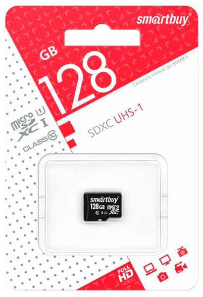 Карта памяти 128Gb - SmartBuy MicroSD Class10 UHS-I SB128GBSDCL10-00 21370510