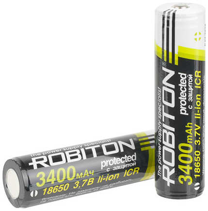 Аккумулятор 18650 - Robiton 3400mAh 3.4/Li18650 PK1 (1 штука) 12387 21372564