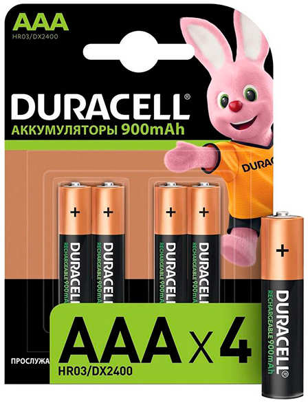 Аккумулятор AAA - Duracell 900mAh 4BL (4 штуки) DR AAA900/4BL 21378423