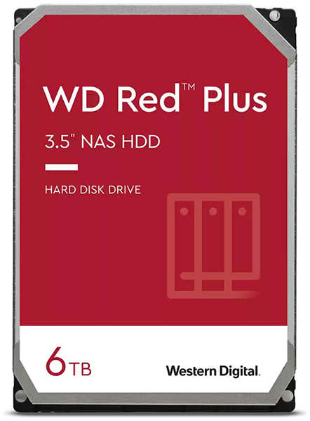 Жесткий диск Western Digital WD Red Plus 6Tb WD60EFZX 21380893