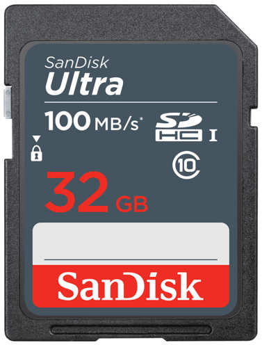Карта памяти 32Gb - SanDisk Ultra SDHC Class 10 UHS-I SDSDUNR-032G-GN3IN