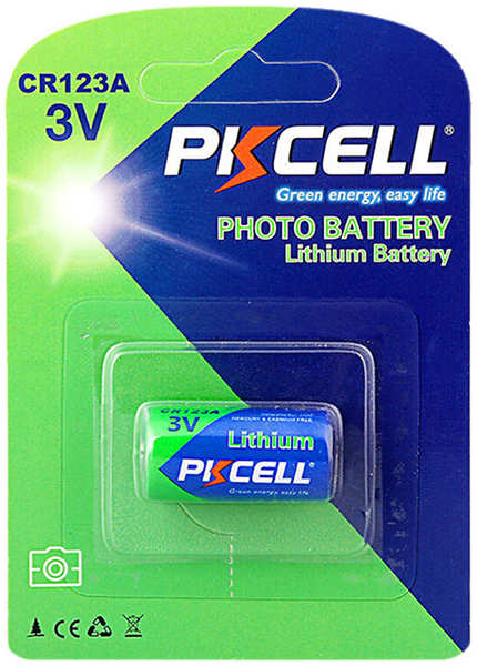 Батарейка CR123A - Pkcell 3V Li-ion CR123A-1B (1 штука) 21384303