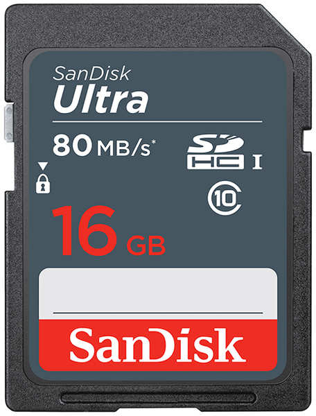 Карта памяти 16Gb - SanDisk SDHC Class 10 UHS-I SDSDUNS-016G-GN3IN 21392976
