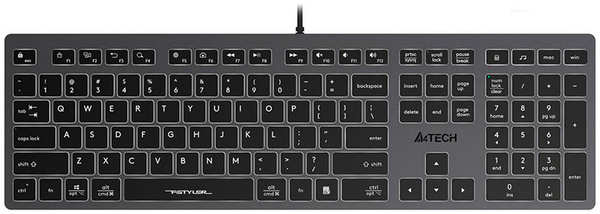 Клавиатура A4Tech Fstyler FX60H USB Slim Multimedia LED -White FX60H