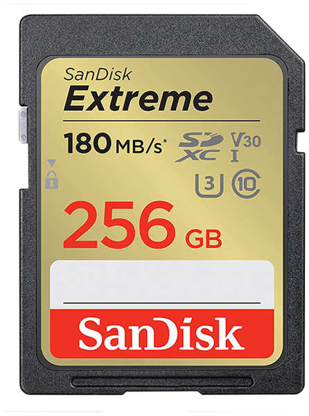 Карта памяти 256Gb - SanDisk Extreme SD UHS-I SDSDXVV-256G-GNCIN 21502361
