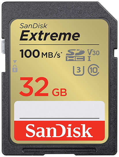 Карта памяти 32Gb - SanDisk Extreme SD UHS-I SDSDXVT-032G-GNCIN 21502363