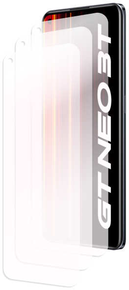 Гибридное защитное стекло Krutoff для Realme GT Neo 3T 3шт 299779
