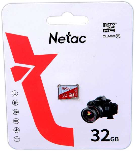 Карта памяти 32Gb - Netac MicroSD P500 Eco Class 10 NT02P500ECO-032G-S 21505290