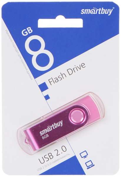 USB Flash Drive 8Gb - SmartBuy UFD 2.0 Twist Pink SB008GB2TWP 21505360