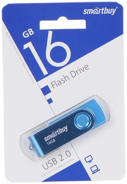 USB Flash Drive 16Gb - SmartBuy UFD 2.0 Twist SB016GB2TWB