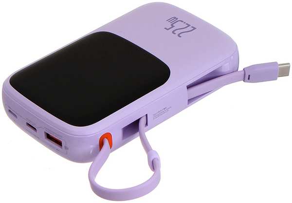 Внешний аккумулятор Baseus Power Bank Qpow Pro Digital Display Fast Charge 10000mAh 22.5W Purple PPQD020105 21506468