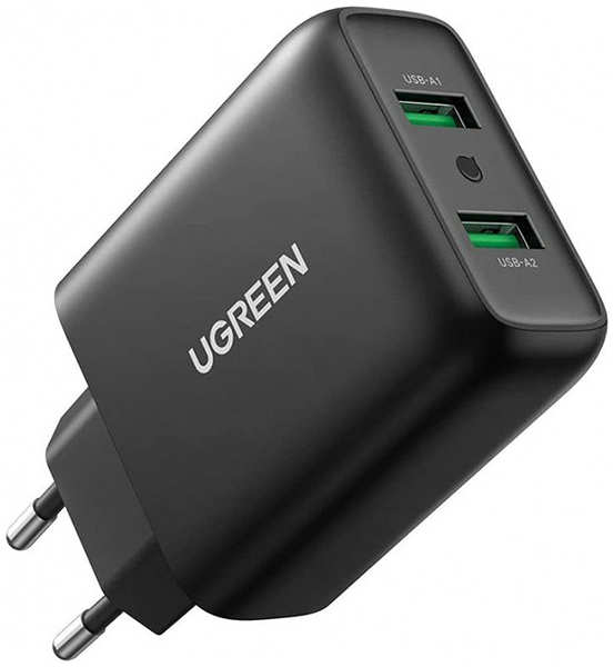 Зарядное устройство Ugreen CD161 2xUSB-A QC 3.0 36W 10216